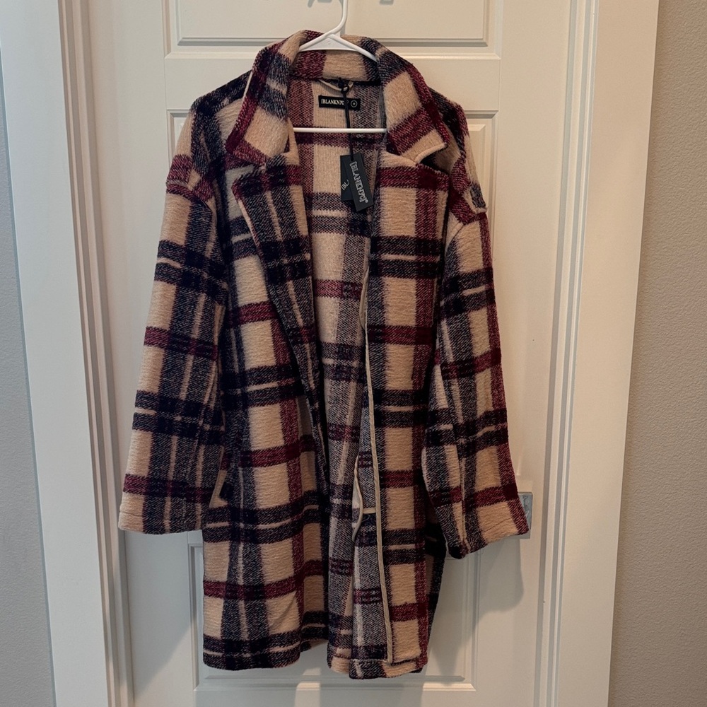NWT Plaid Coat